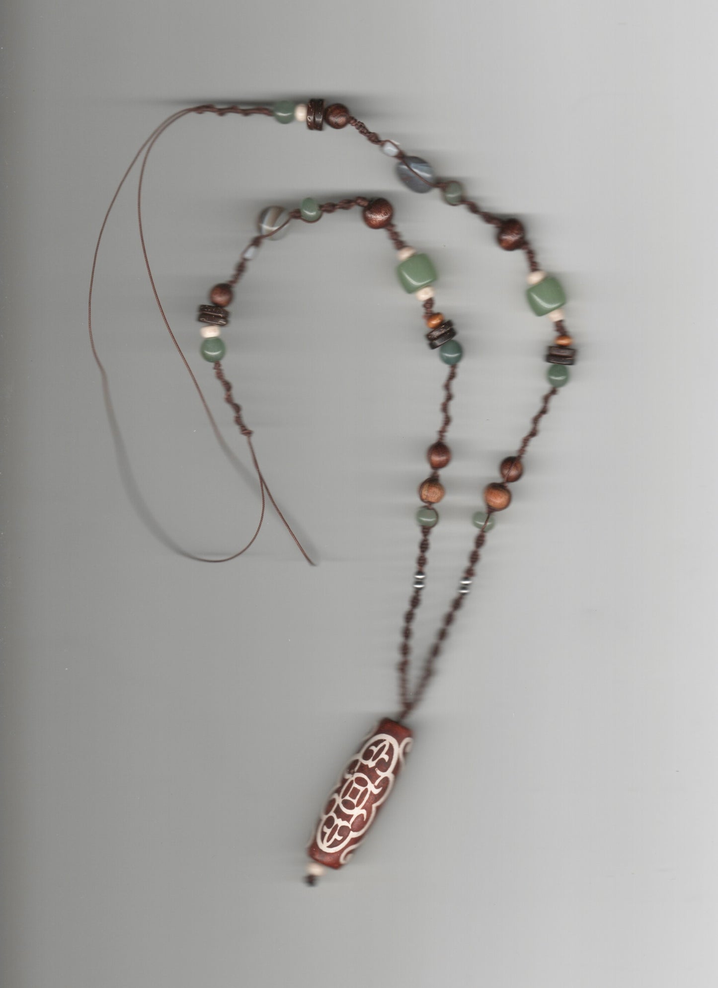 Ornament Beaded Long Necklace