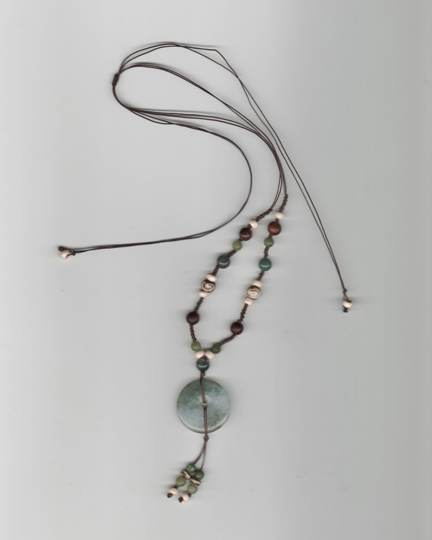 Jade Donut Dangle Necklace