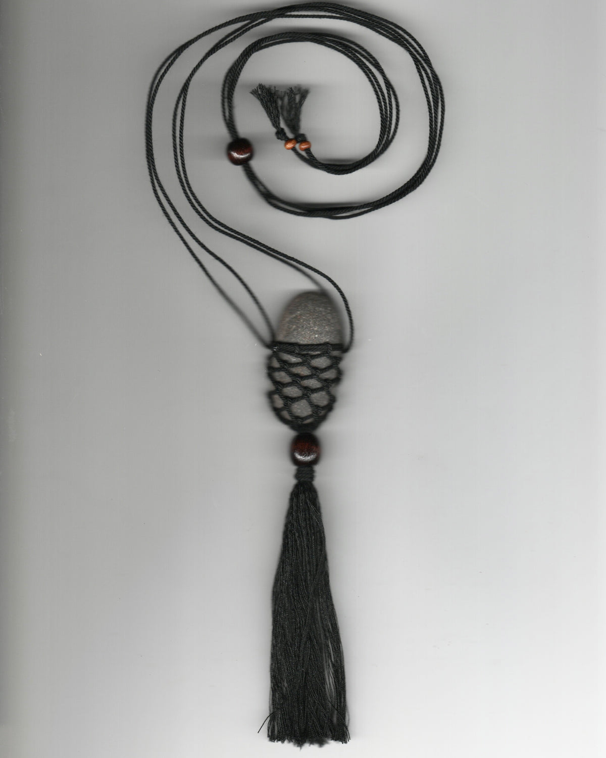 001/ Shí Rope Necklace with Fringe