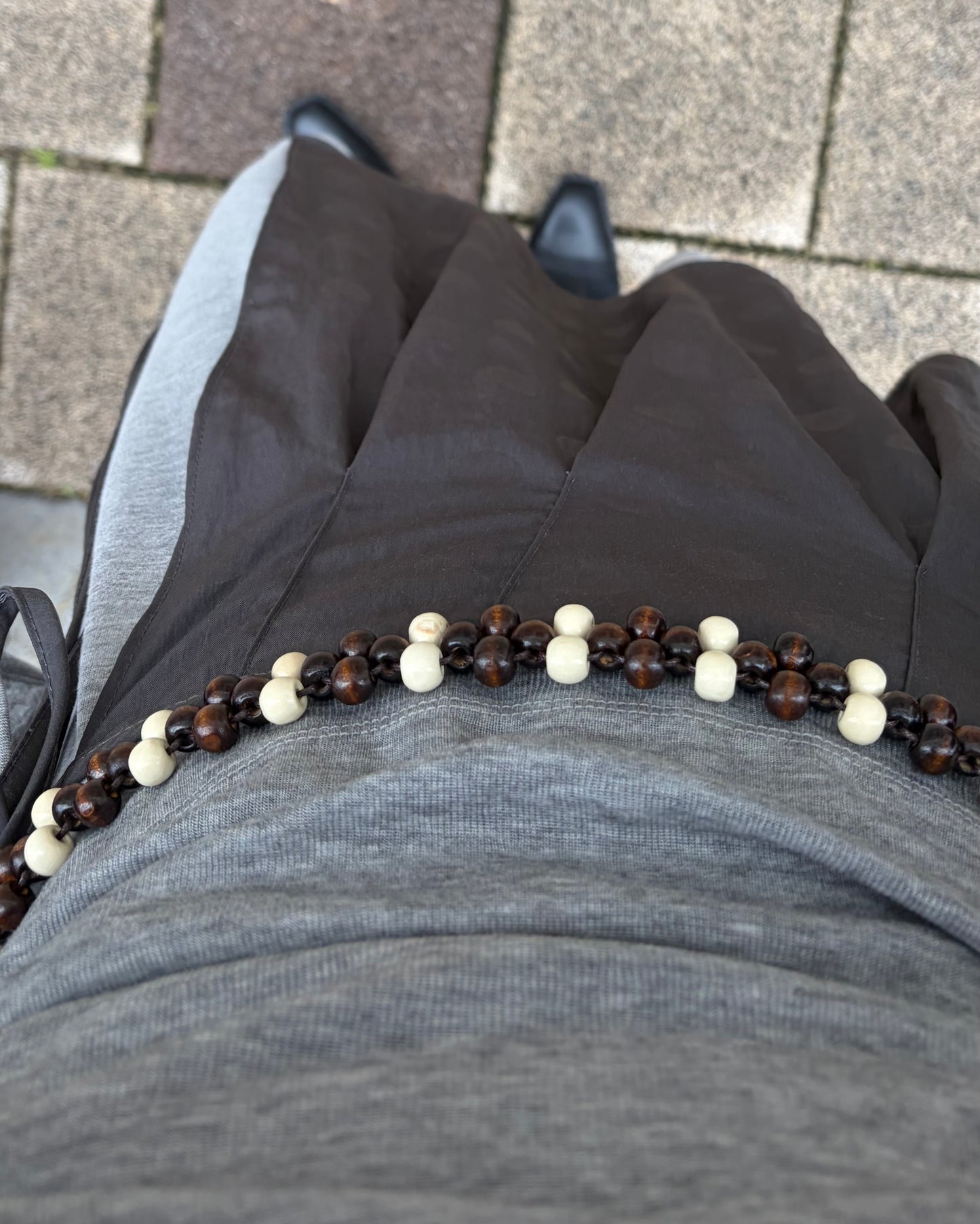 Beaded Wood Belt