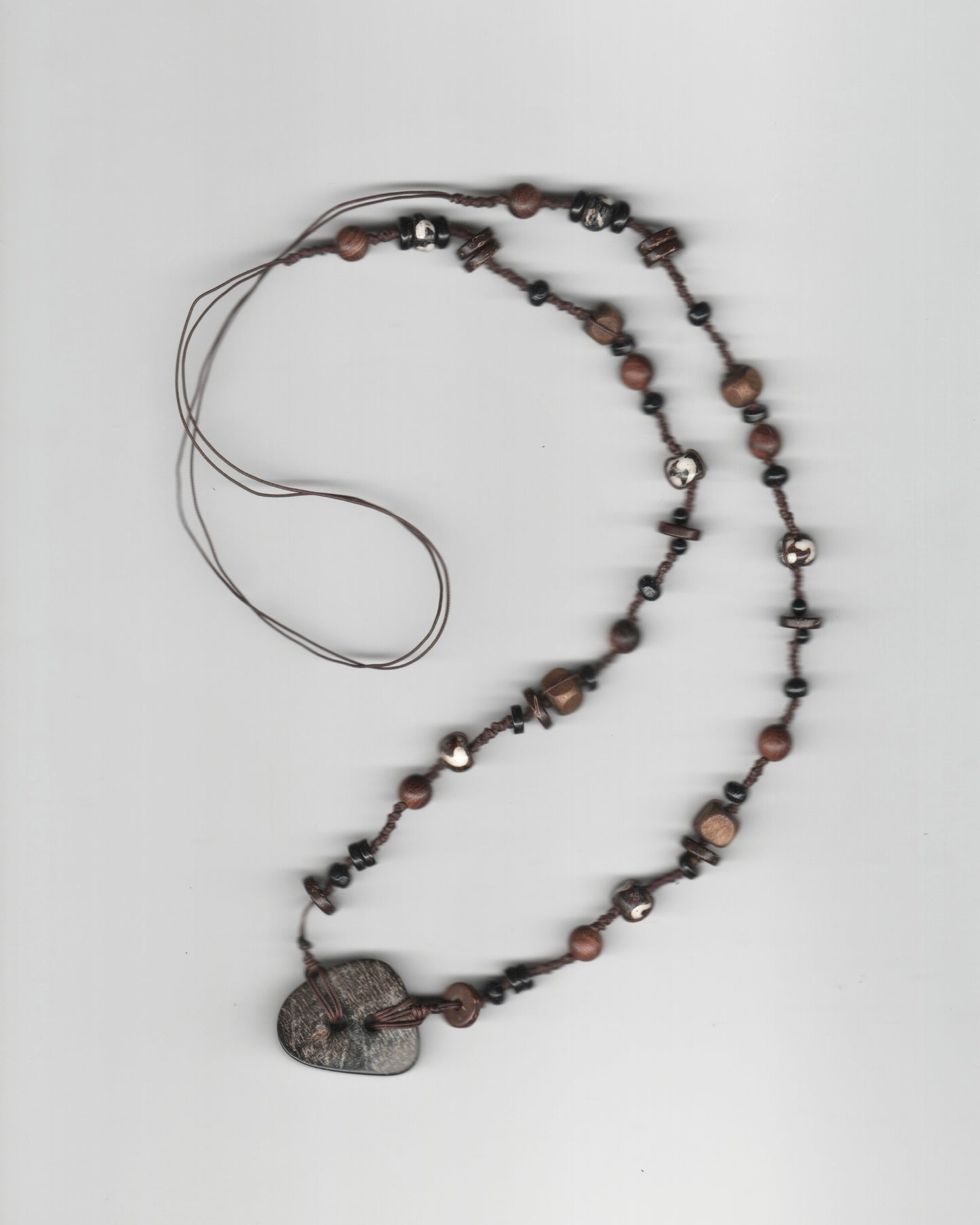 Boulder Button Knotted Necklace