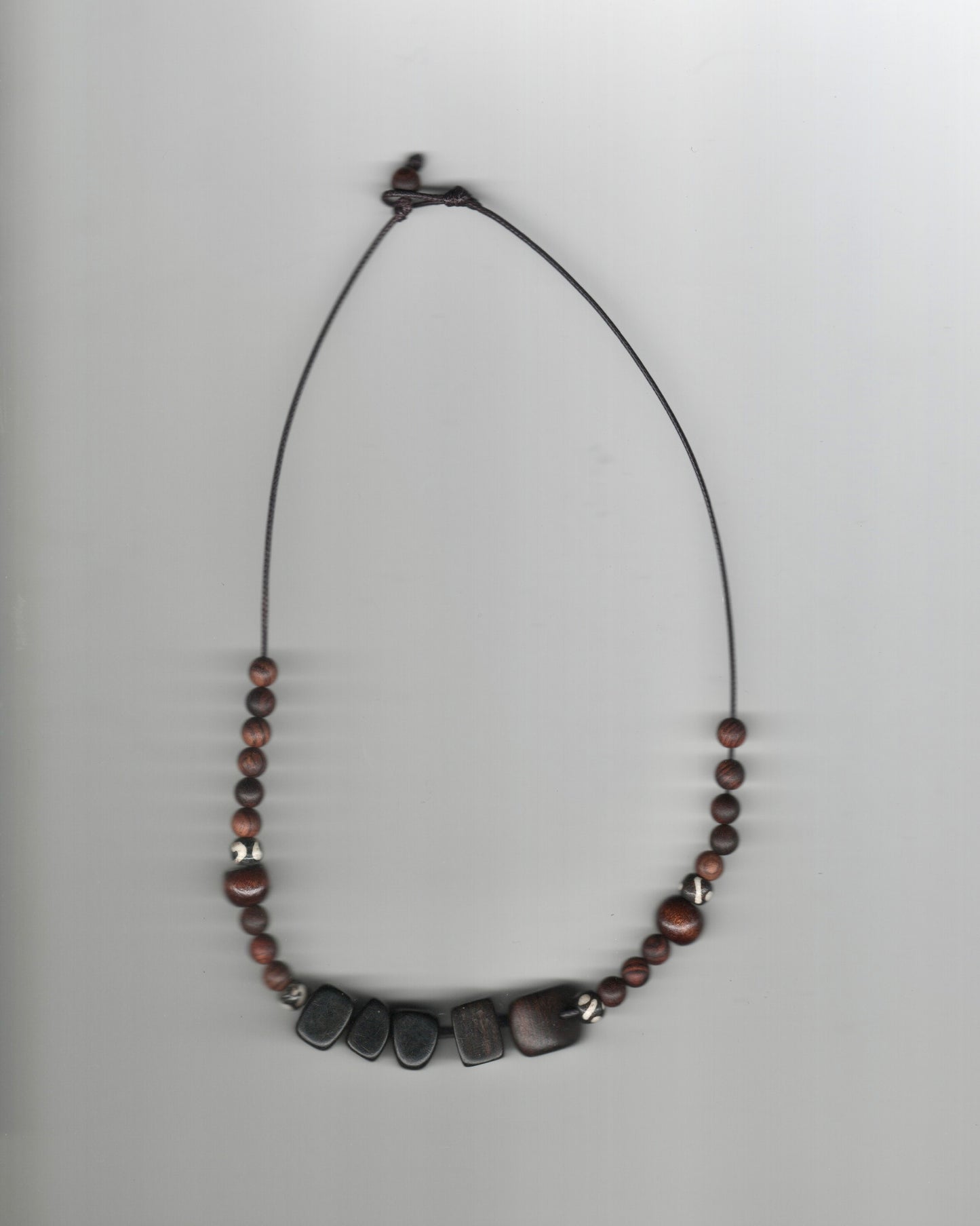 Chunky Wood Beaded Necklace