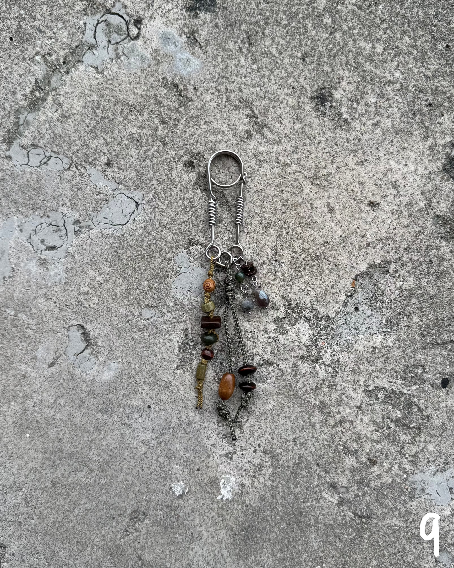 Beaded Stainless Steel Paracord Carabiner