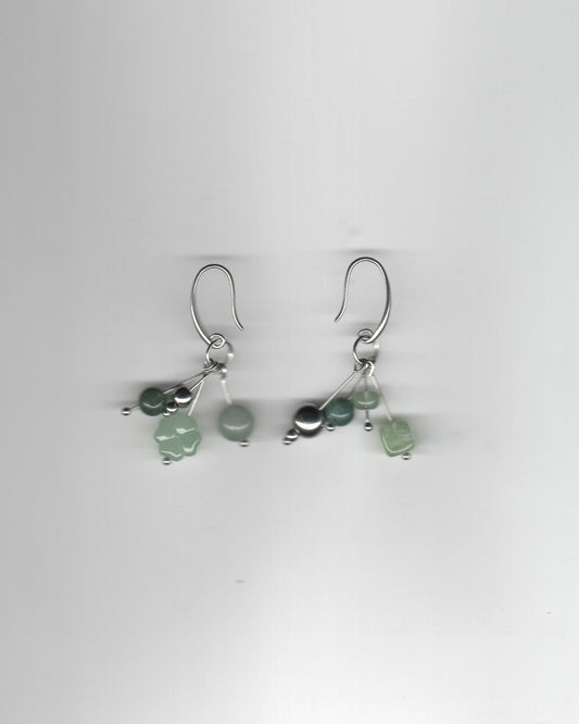 Jade Cluster Earrings
