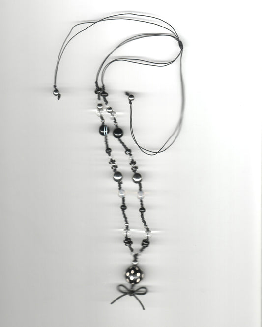 Polka Dot Ribbon Necklace