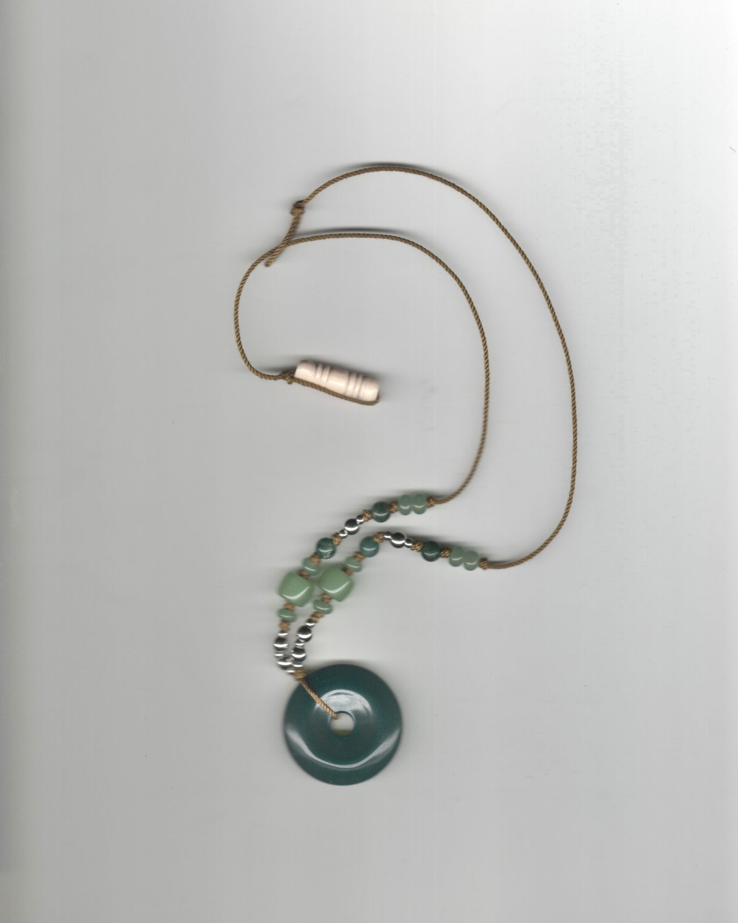 Jade Donut Beaded Necklace