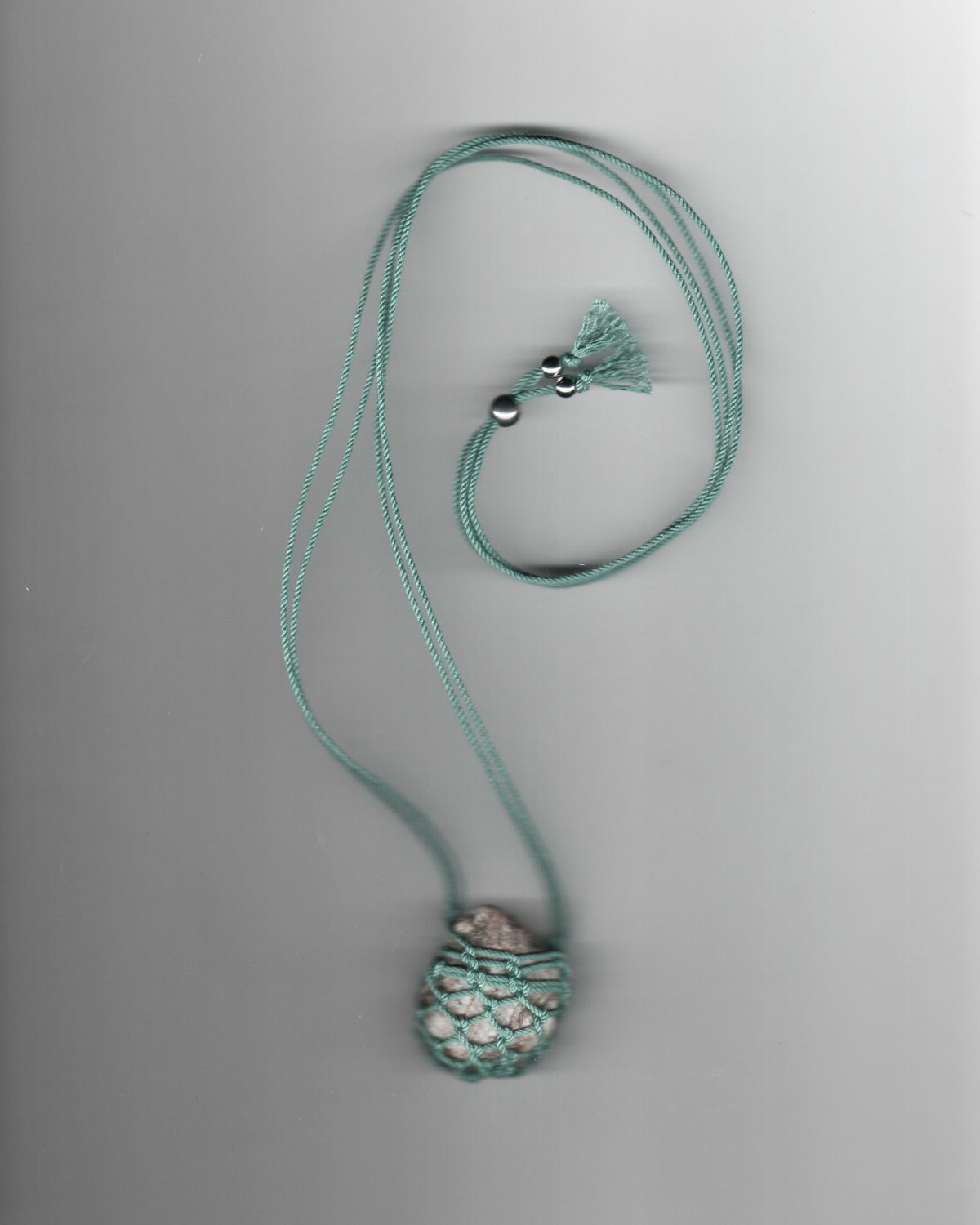 002/ Shí Teal Rope Necklace