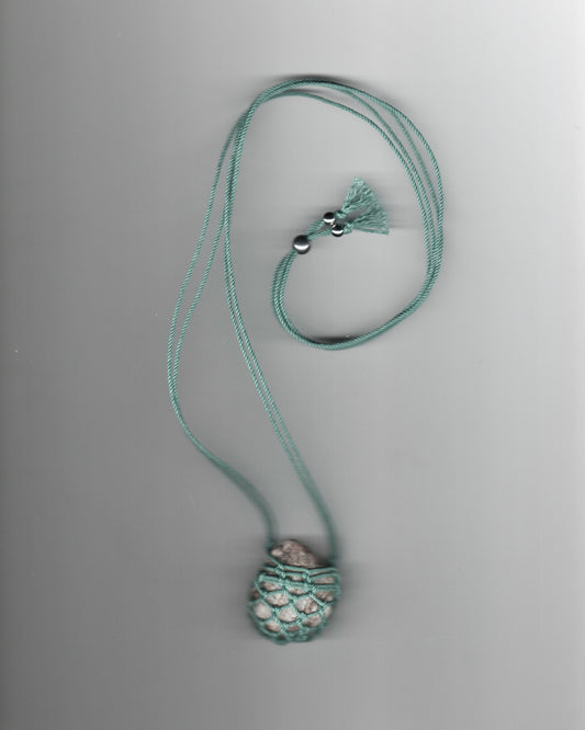 002/ Shí Teal Rope Necklace