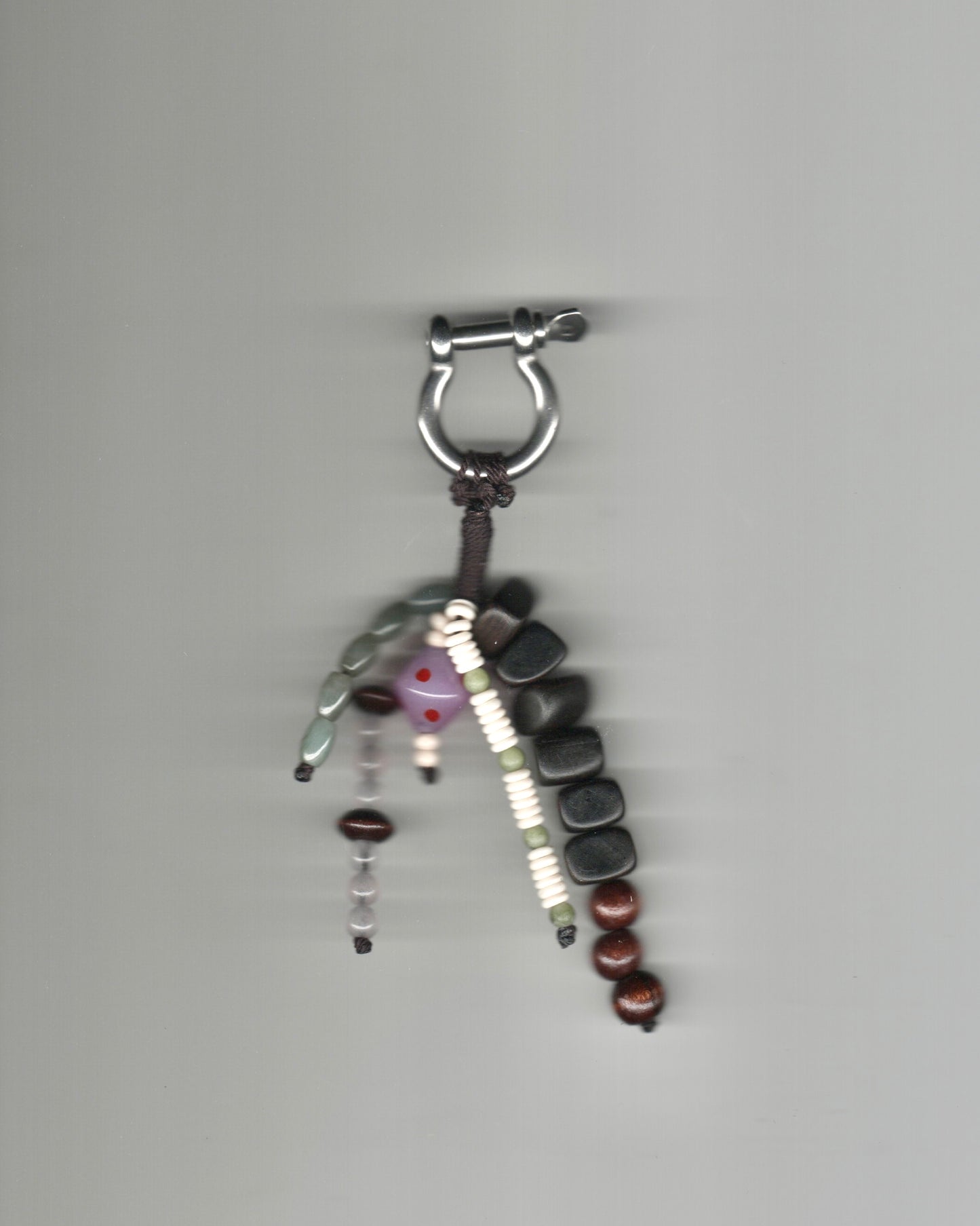Pink & Red Beaded Keyring