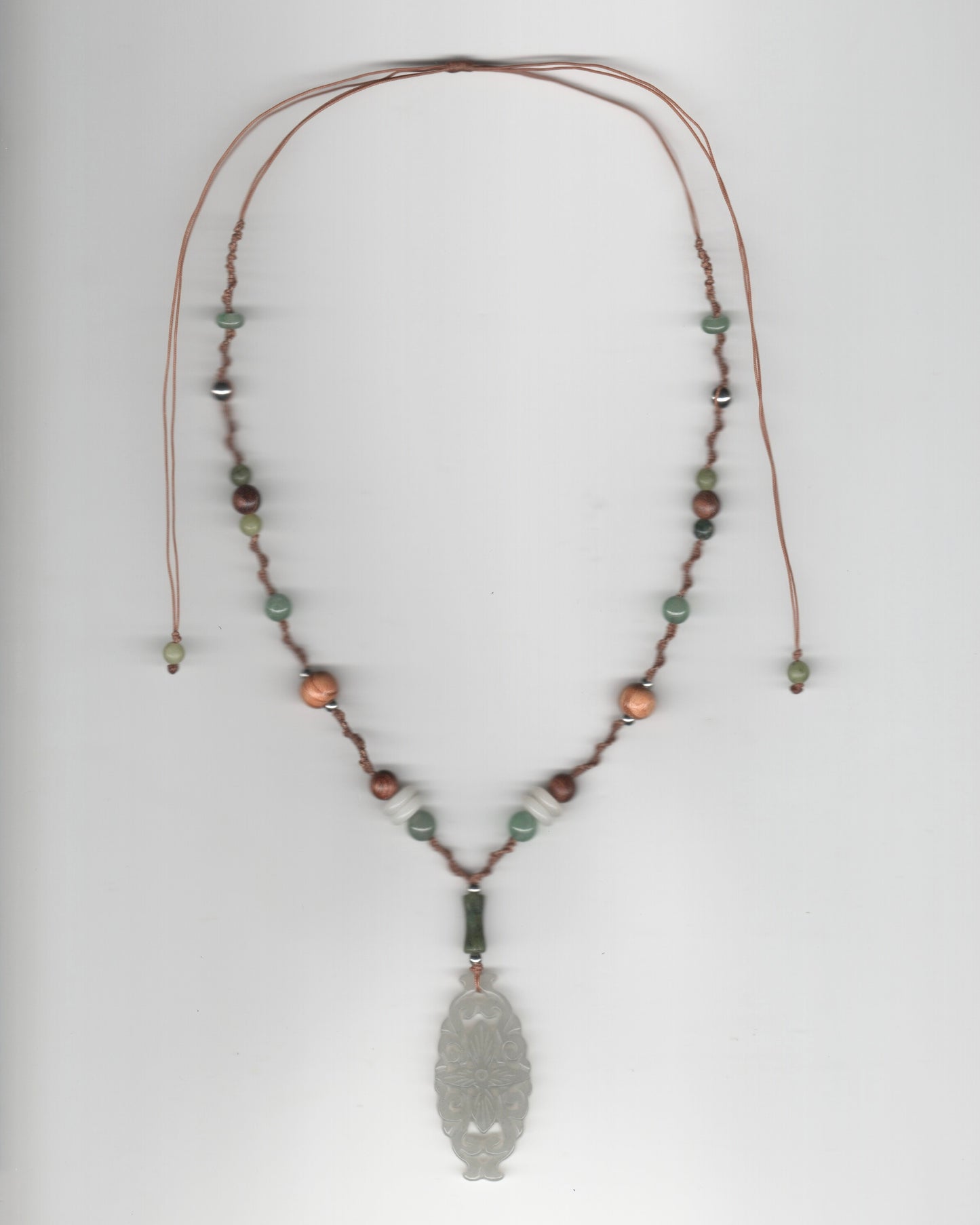 Heirloom Pale Jade Knotted Necklace