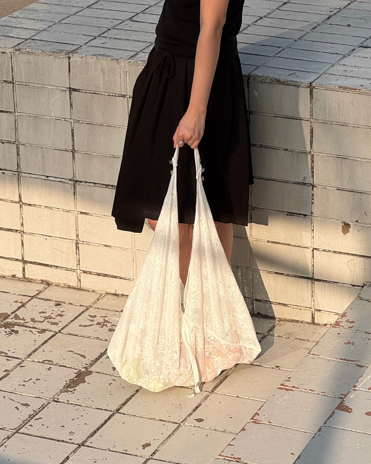 Large Lace Origami Hobo Bag