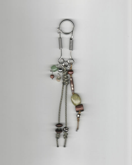 Beaded Stainless Steel Paracord Carabiner