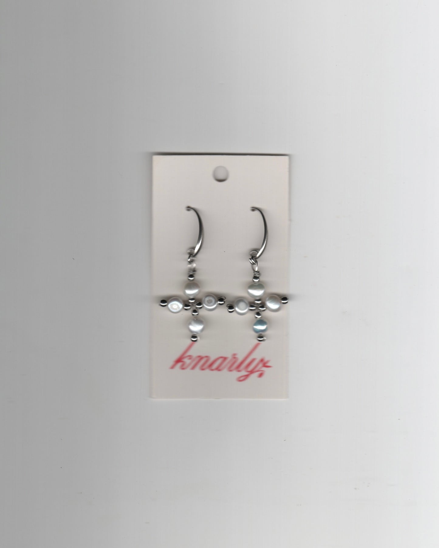 Pearl Four Leaf Clover Earrings