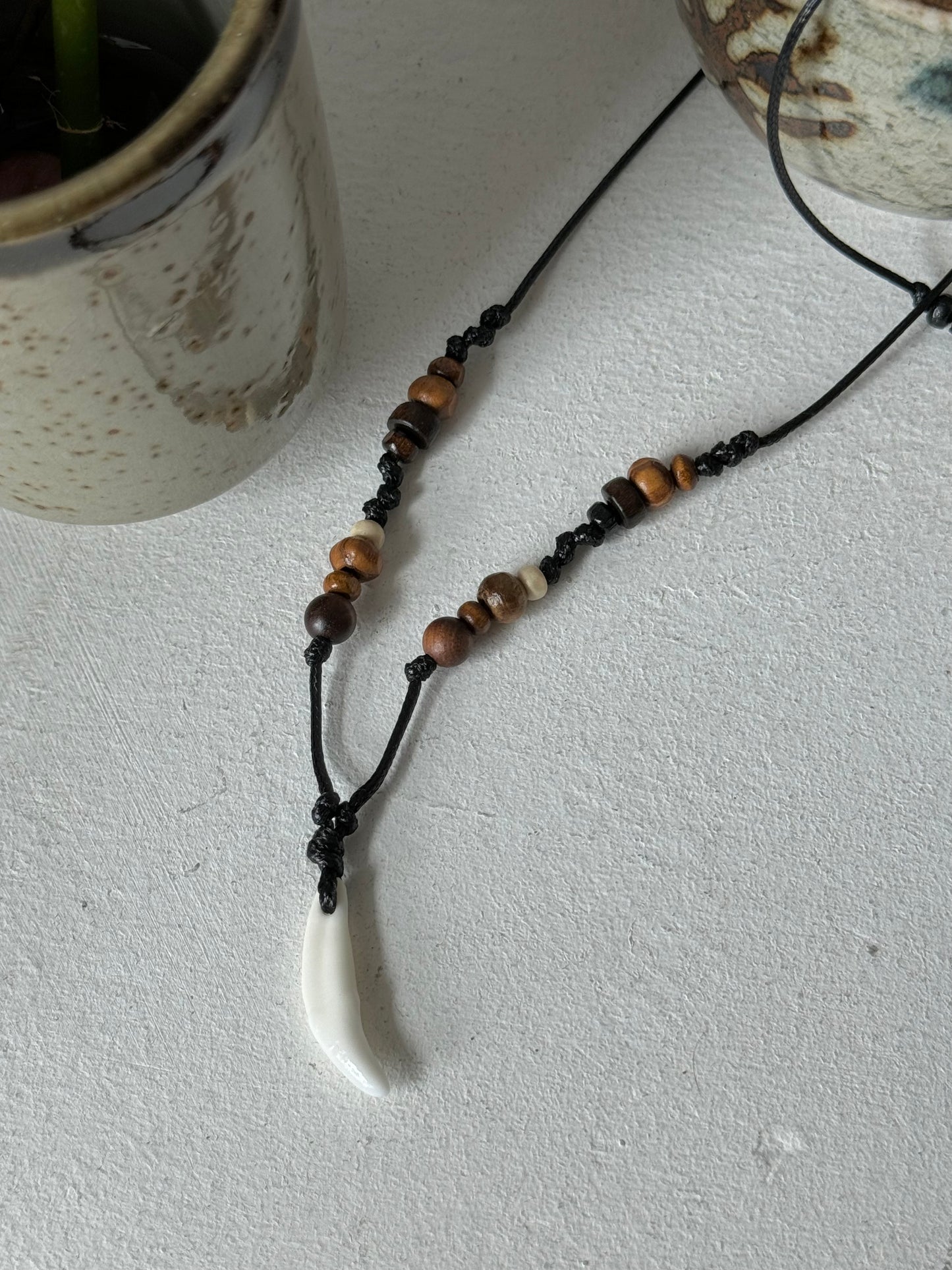 Shā Shark Tooth Knotted Necklace