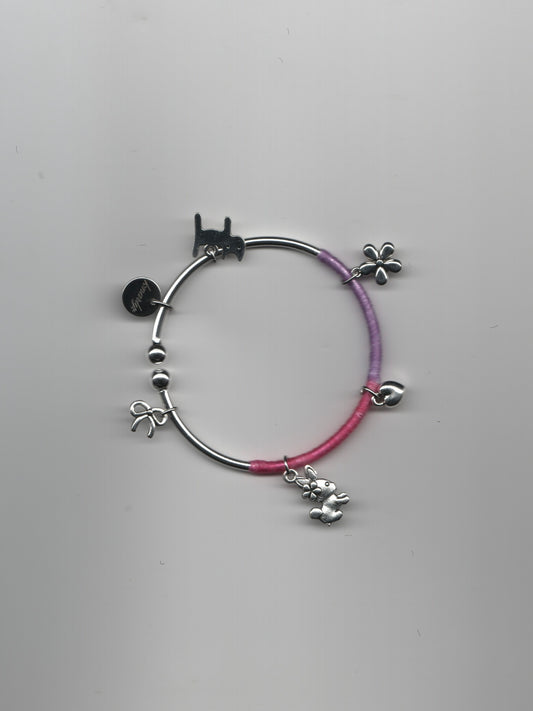 Bunny Fields Silver Bangle