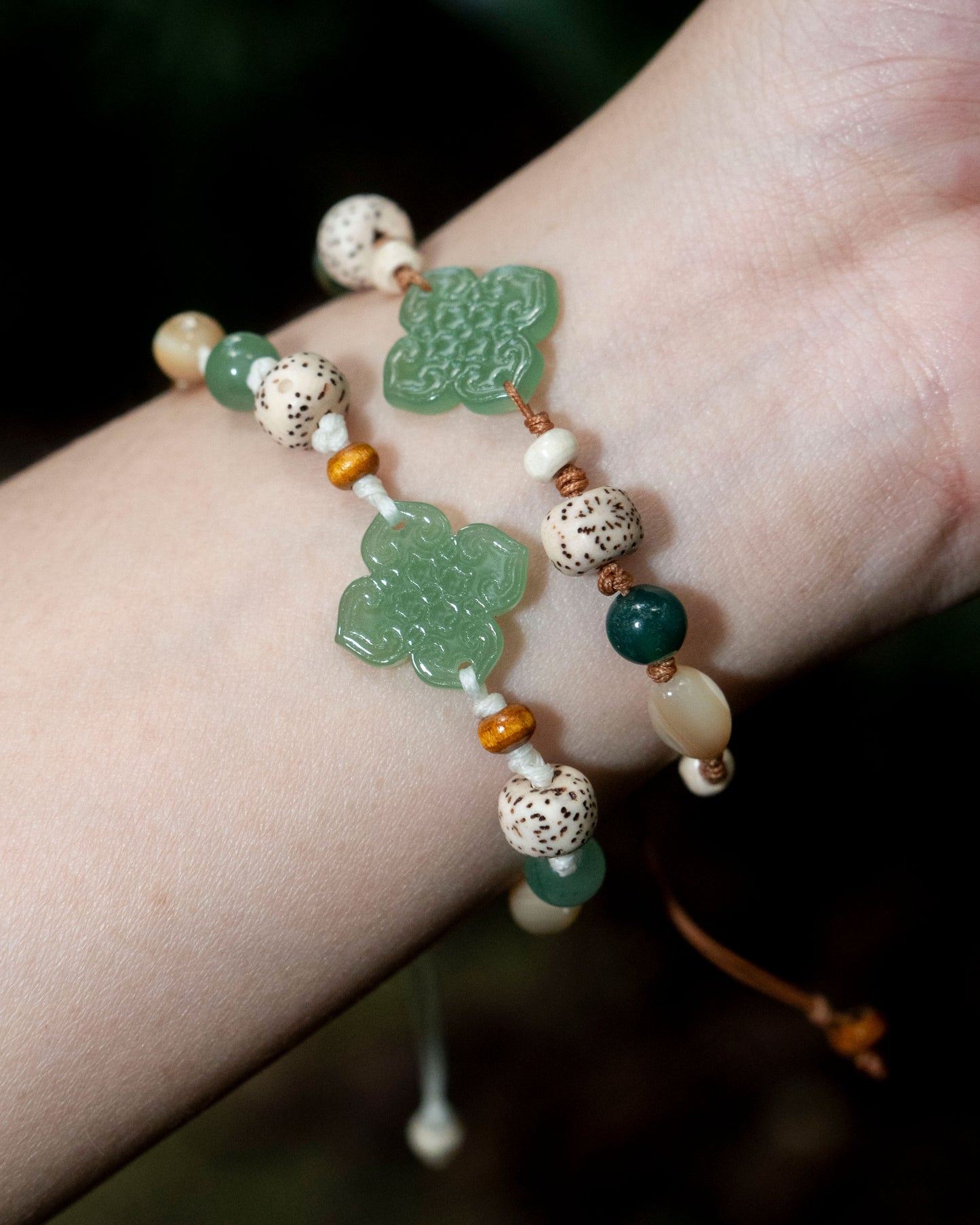 Jade Ornament Knotted Bracelets