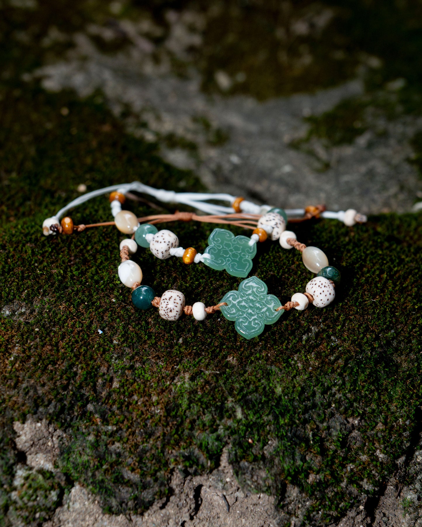 Jade Ornament Knotted Bracelets