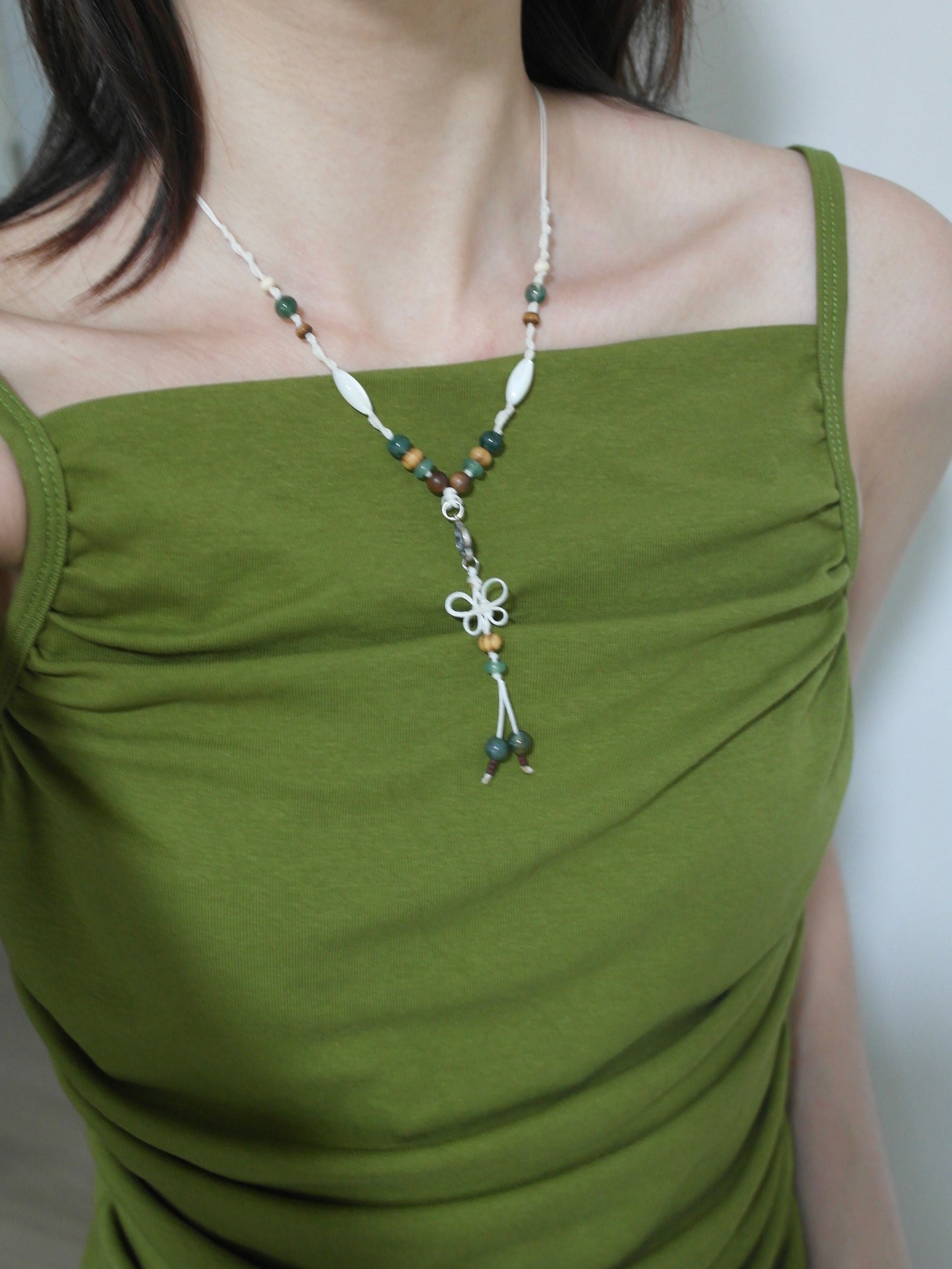 Butterfly Lotus Knotted Necklace