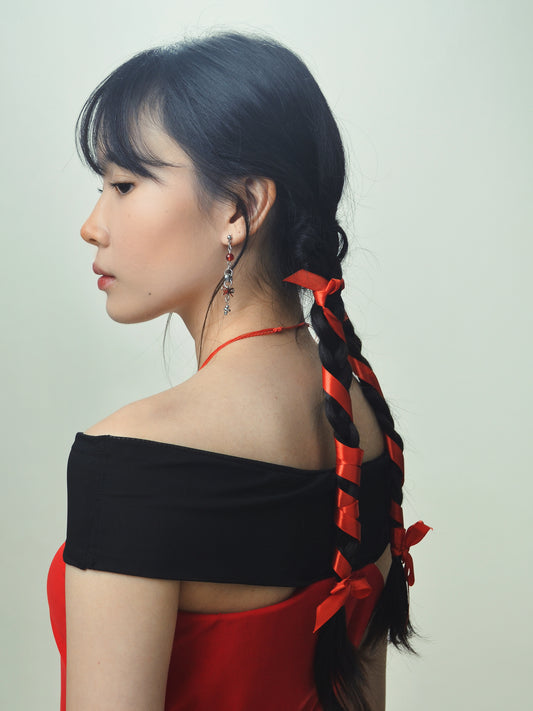 Scarlett Ribbon Single Earring