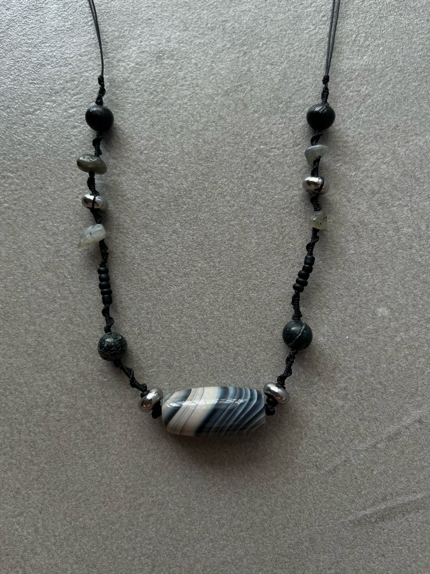 Scholar Stone Knotted Necklace